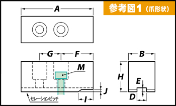 北川用鉄生爪 B-212 H50（標準）－ARM アーム産業